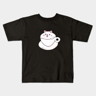 cute CAT COFFEE Kids T-Shirt